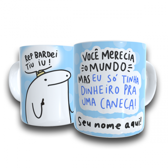 Caneca Flork Meme Personalizamos com Nome