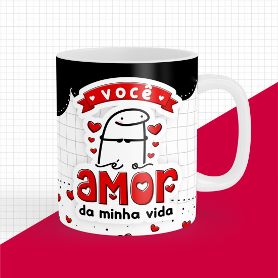 Caneca Personalizada Meme Flork - O Pouco Que Sei do Amor