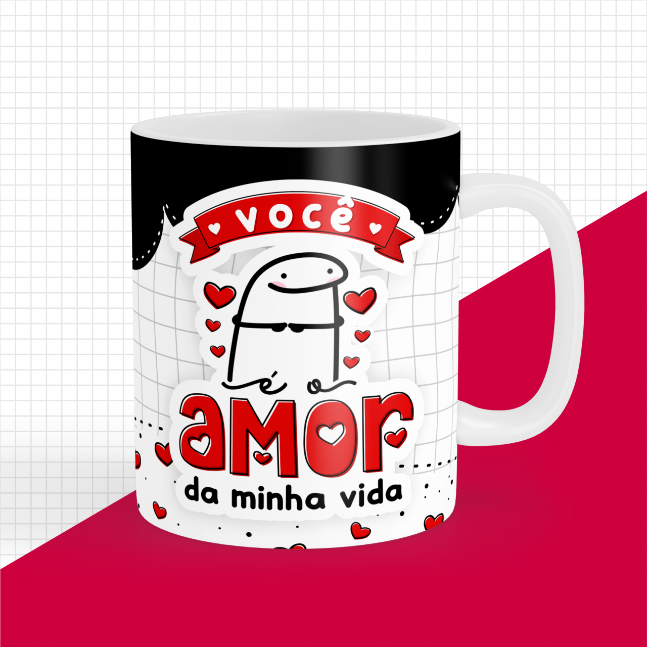 Caneca Personalizada Meme Flork - Amor da Minha Vida - Caneca